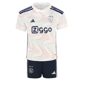 Baby Fußballbekleidung Ajax Auswärtstrikot 2023-24 Kurzarm (+ kurze hosen)